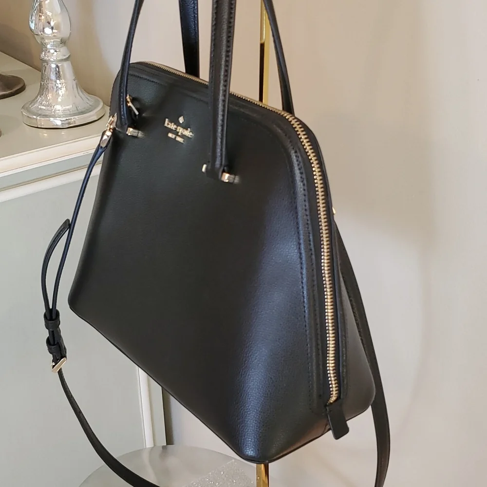 🎉HP🎉! Kate Spade ♥️NWT♥️ Medium Black Dome Satchel! - Picture 5 of 16
